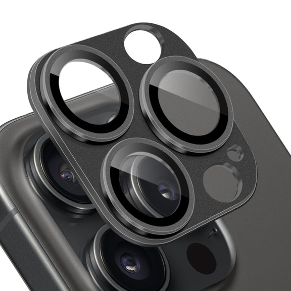 For iPhone 15 Pro / 15 Pro Max NORTHJO Matte Camera Lens Protector Tempered Glass Rear Lens Film(Black)