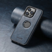 For iPhone 16 Suteni G1 Magsafe Leather Back Phone Case(Blue)