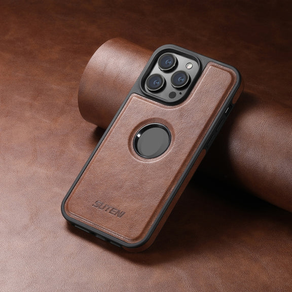 For iPhone 16 Plus Suteni G1 Magsafe Leather Back Phone Case(Brown)