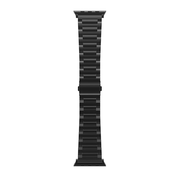 For Apple Watch Ultra 49mm I-Shaped Titanium Watch Band(Black)