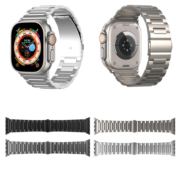 For Apple Watch Series 8 45mm I-Shaped Titanium Watch Band(Titanium)