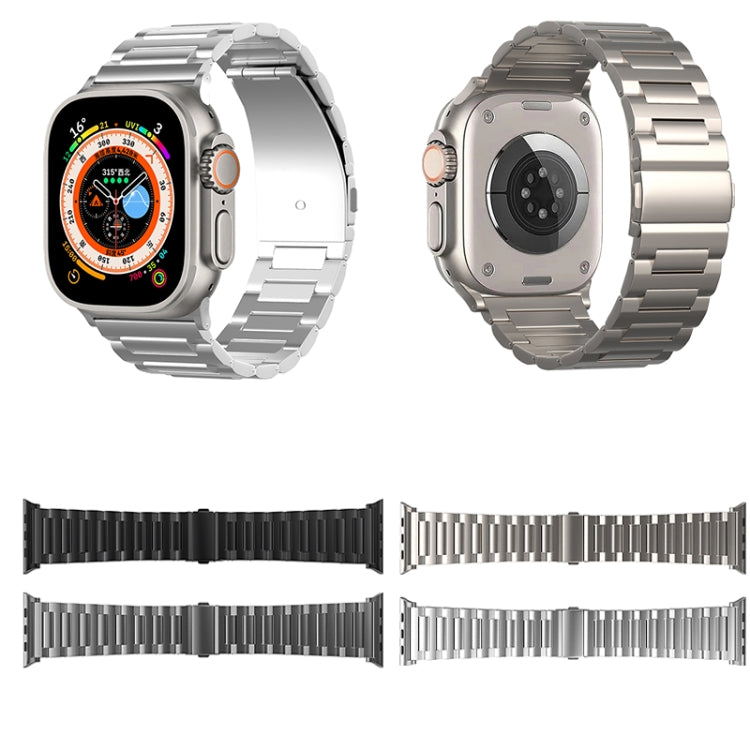 For Apple Watch Series 8 45mm I-Shaped Titanium Watch Band(Grey)