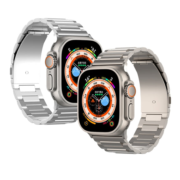 For Apple Watch Series 8 45mm I-Shaped Titanium Watch Band(Titanium)