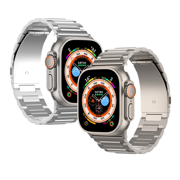For Apple Watch Ultra 49mm I-Shaped Titanium Watch Band(Titanium)