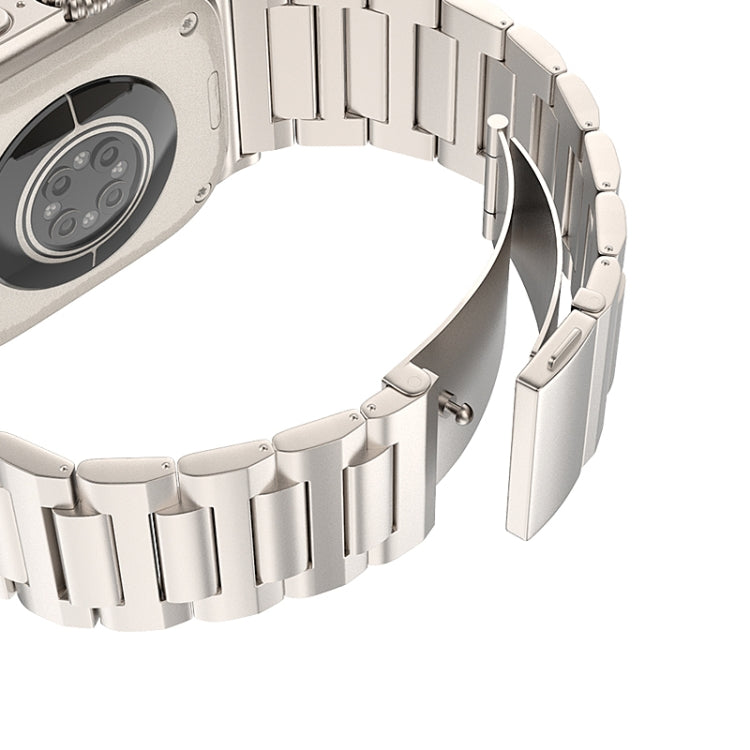 For Apple Watch Series 8 45mm I-Shaped Titanium Watch Band(Titanium)