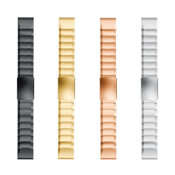 For Garmin Fenix 5S Tortoise Shell 20mm Stainless Steel Watch Band(Gold)