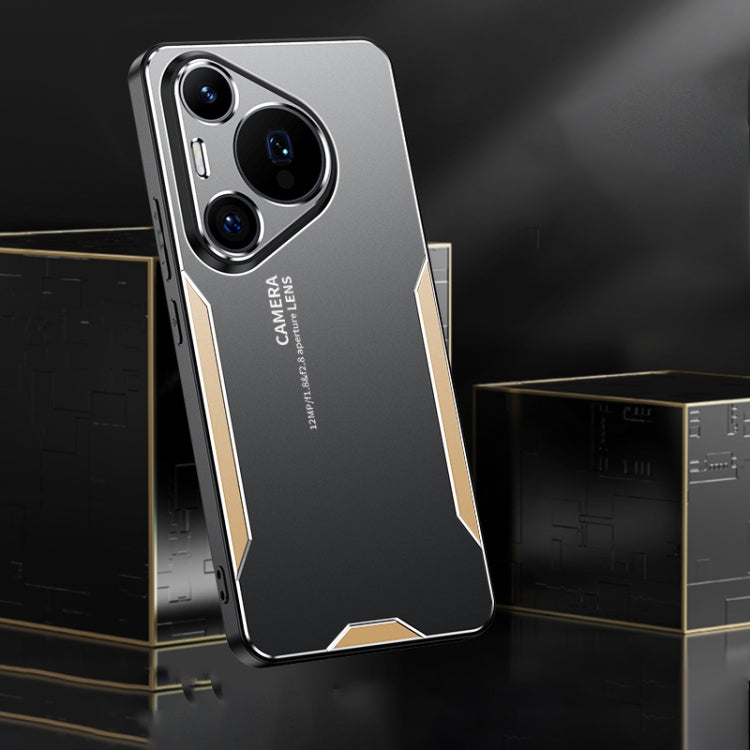 For Huawei Pura 70 Pro Blade Series TPU Hybrid Metal Phone Case(Gold)