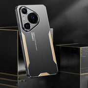 For Huawei Pura 70 Pro Blade Series TPU Hybrid Metal Phone Case(Blue)