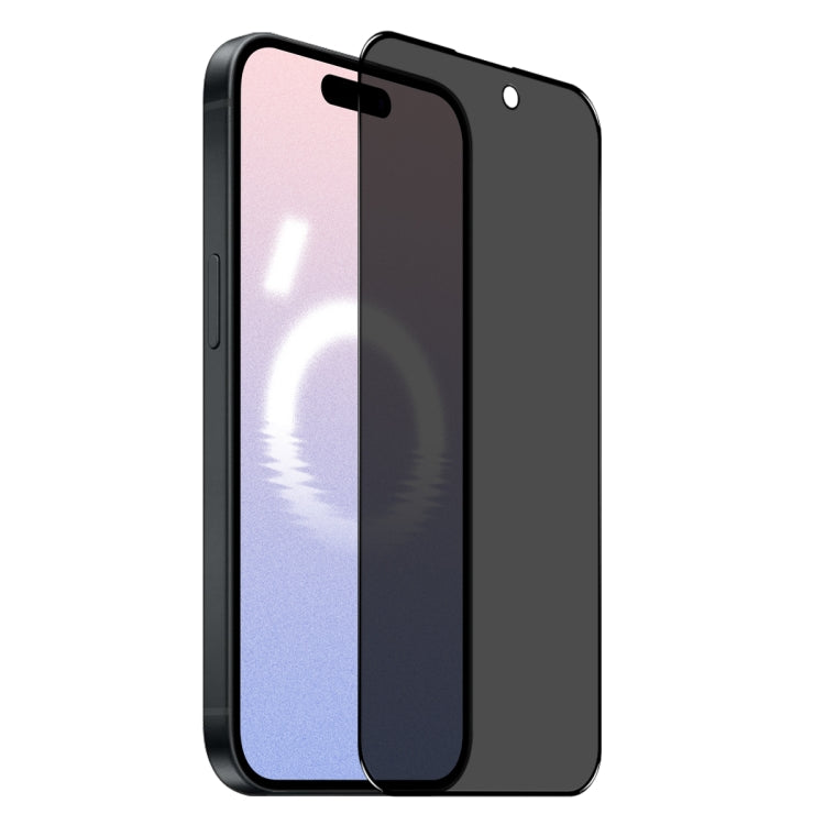 For iPhone 16 Plus NORTHJO A++ 28 Degree Privacy Full Glue Silk Printing Tempered Glass Film