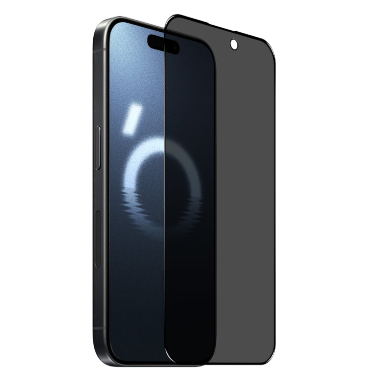 For iPhone 16 Pro Max NORTHJO A++ 28 Degree Privacy Full Glue Silk Printing Tempered Glass Film