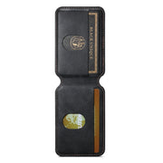 Suteni S2 Phone Magnetic Card Case Card Sleeve MagSafe Magnetic Coil PU Leather(Black)