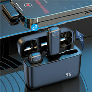 K13 2 in 1 Lavalier Wireless Microphone with 8 Pin Receiver & Charging Station