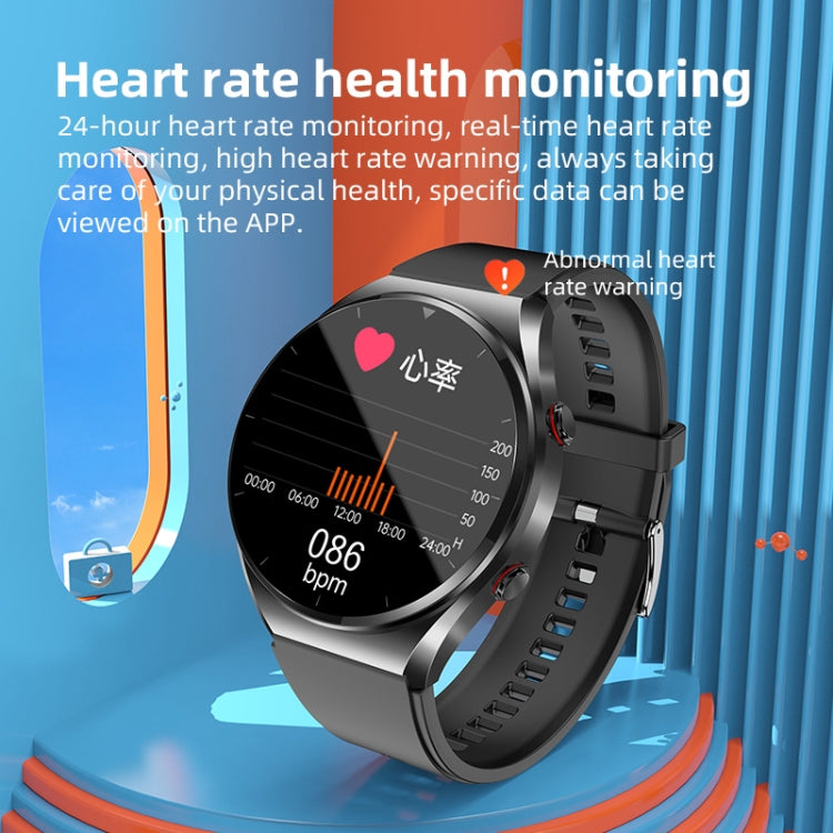 E09 Pro 1.32 inch Color Screen Smart Watch, Support Bluetooth Call / ECG Electrocardiogram(Silver)