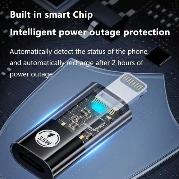 8 Pin Male to Type-C Female 35W Data Transmission Charging Converter Adapter