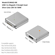 PD100W MagSafe 3 to Type-C Female Magnetic Charging Adapter for MacBook(Silver)