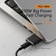 PD100W MagSafe 3 to Type-C Female Magnetic Charging Adapter for MacBook(Black)