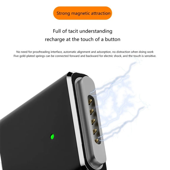PD100W MagSafe 3 to Type-C Female Magnetic Charging Adapter for MacBook(Black)