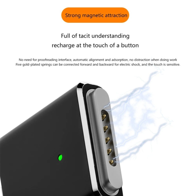 PD100W MagSafe 3 to Type-C Female Magnetic Charging Adapter for MacBook(Black)