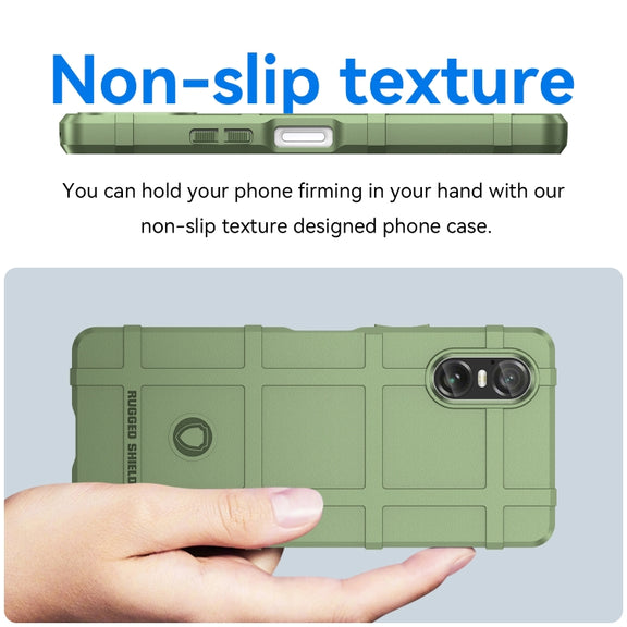 For Sony Xperia 10 VI Full Coverage Shockproof TPU Phone Case(Army Green)