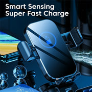 X10 15W Wireless Fast Charging Car Phone Navigation Holder(Silver)