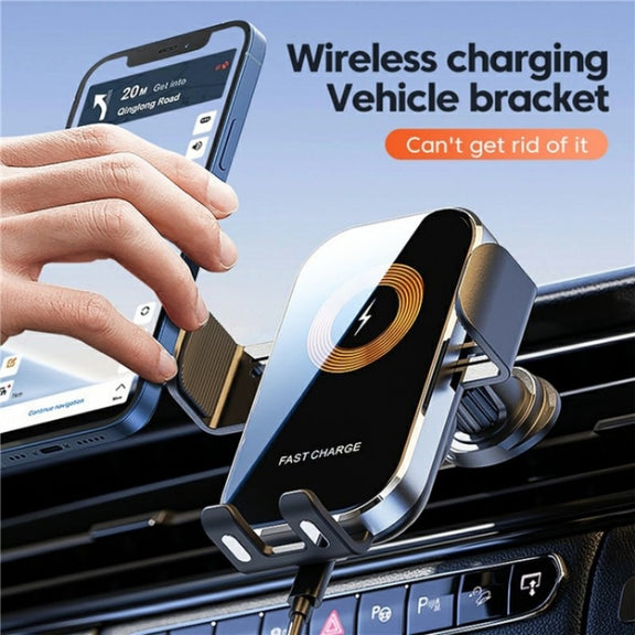 X12 Car Air Vent Touch Sensing Wireless Phone Charger Holder(Silver)