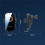 X12 Car Air Vent Touch Sensing Wireless Phone Charger Holder(Black)