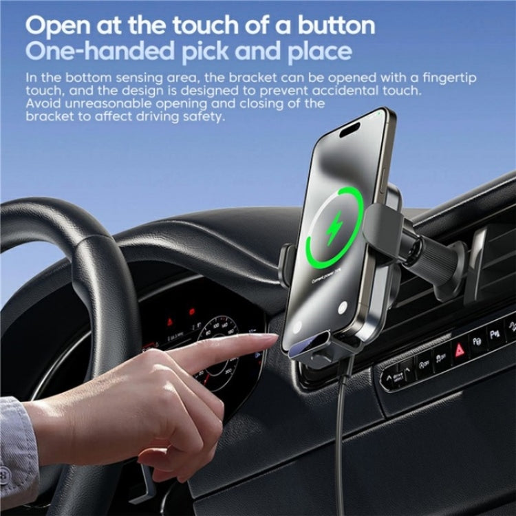 X10s Car Air Vent Hook 66W High Power Intelligent Induction Wireless Charger(Tarnish)