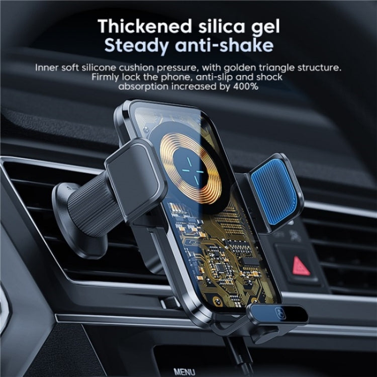 X11s 66W High Power Transparent Car Wireless Charger Phone Bracket(Silver)
