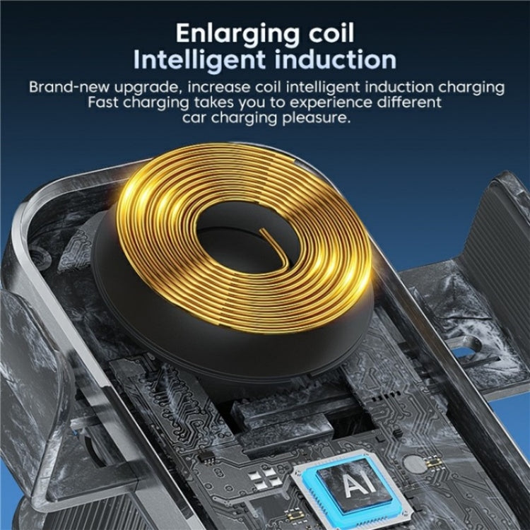 X12s Car Air Vent Wireless Charger 66W High Power Intelligent Induction Holder(Silver)