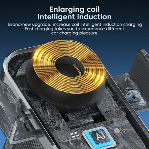 X12s Car Air Vent Wireless Charger 66W High Power Intelligent Induction Holder(Silver)