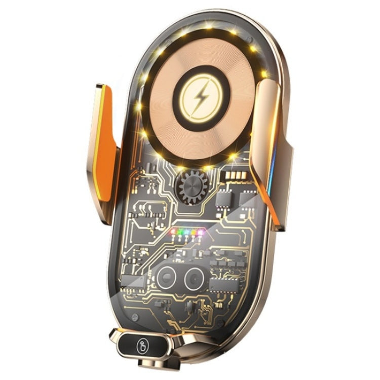 C23 66W Car Air Vent Phone Holder Wireless Charger(Gold)