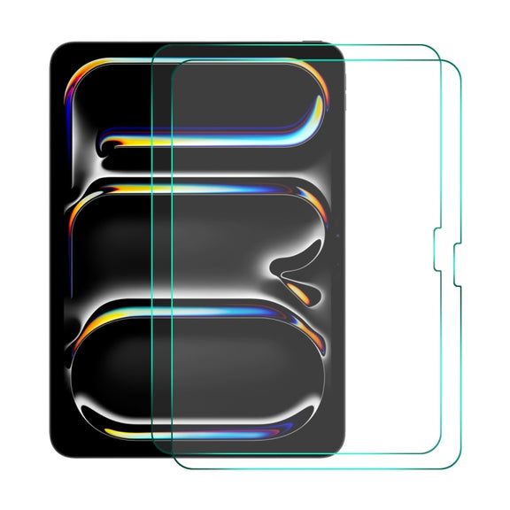 For iPad Pro 11 2024 2pcs ENKAY Hat-Prince 0.33mm Explosion-proof Tempered Glass Film
