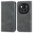 For Honor Magic6 Pro Retro Skin Feel Magnetic Flip Leather Phone Case(Grey) - free shipping - PMC Jewellery - Order now!