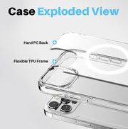 For iPhone 15 Pro Max NORTHJO 5 in 1 Magsafe Clear Phone Case with 2pcs Screen Film + 2pcs Rear Lens Film