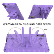 For Samsung Galaxy Tab S9 FE X510 Butterfly Bracket EVA Shockproof Tablet Case(Light Purple)