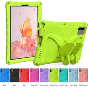For Samsung Galaxy Tab S9 FE X510 Butterfly Bracket EVA Shockproof Tablet Case(Grass Green)