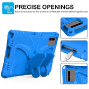 For Samsung Galaxy Tab S9 FE X510 Butterfly Bracket EVA Shockproof Tablet Case(Blue)