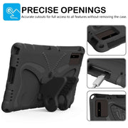For Samsung Galaxy Tab S9 11 X710 Butterfly Bracket EVA Shockproof Tablet Case(Black)