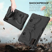 For Samsung Galaxy Tab S9 11 X710 Butterfly Bracket EVA Shockproof Tablet Case(Black)