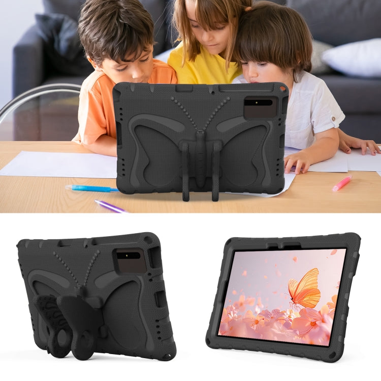 For Samsung Galaxy Tab S9 11 X710 Butterfly Bracket EVA Shockproof Tablet Case(Black)