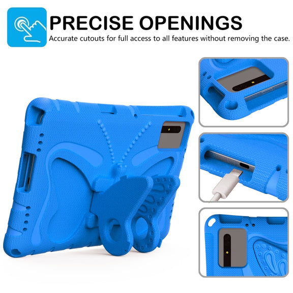 For Samsung Galaxy Tab S9 11 X710 Butterfly Bracket EVA Shockproof Tablet Case(Blue)