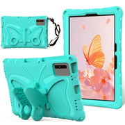 For Samsung Galaxy Tab S9 11 X710 Butterfly Bracket EVA Shockproof Tablet Case(Mint Green)