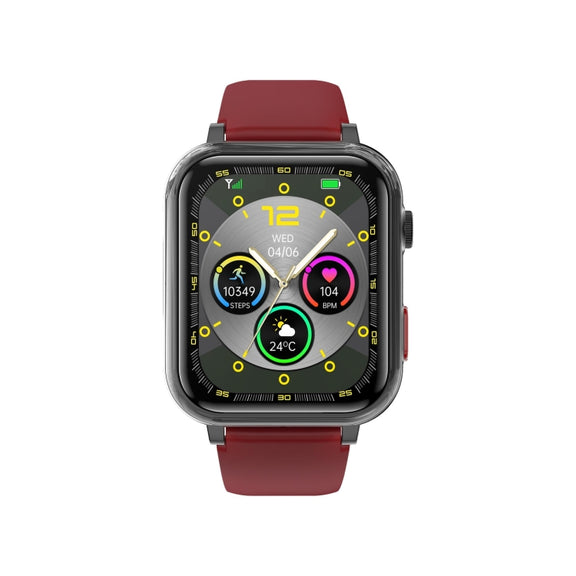 G18 1.83 inch Color Screen Smart Watch Silicone Strap, Support  Noninvasive Blood Sugar / Uric Acid(Red)