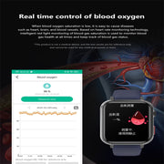 G18 1.83 inch Color Screen Smart Watch Silicone Strap, Support  Noninvasive Blood Sugar / Uric Acid(Blue)