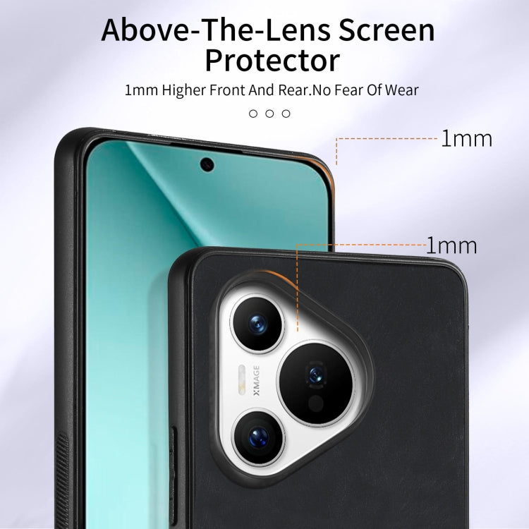 For Huawei Pura 70 Retro Skin-feel Ring Card Wallet Phone Case(Black)