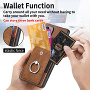 For Huawei Pura 70 Pro Retro Skin-feel Ring Card Wallet Phone Case(Brown)