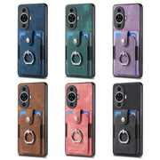 For Huawei Pura 70 Pro Retro Skin-feel Ring Card Wallet Phone Case(Brown)