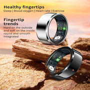 R6 SIZE 8 Smart Ring, Support Heart Rate / Blood Oxygen / Sleep Monitoring(Black)
