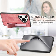 For Huawei Pura 70 Retro Wristband Holder Leather Back Phone Case(Pink)