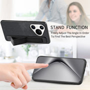 For Huawei Pura 70 Retro Wristband Holder Leather Back Phone Case(Black)